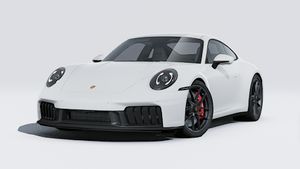 Vista exterior de 911 Carrera GTS mostrando la parte delantera y el lado izquierdo del coche