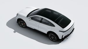 Vista exterior de Cayenne Turbo Coupé Electric vista desde arriba