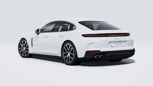 Vista exterior de Panamera 4S E-Hybrid mostrando la parte trasera y el lado izquierdo del coche