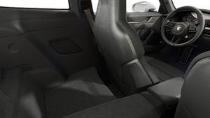 Interior view showing the back seats of 911 Turbo S