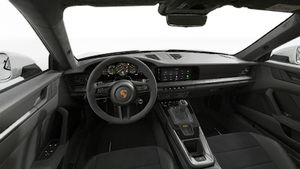 Pogled iznutra koji prikazuje upravljač i kontrolnu ploču 911 GT3