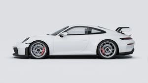 Vanjski pogled na 911 GT3 prikazuje lijevu stranu automobila