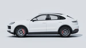 Exterior view of Cayenne S E-Hybrid Coupé showing the left side of the car