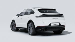 Exterior view of Cayenne GTS Coupé showing the back and left side of the car