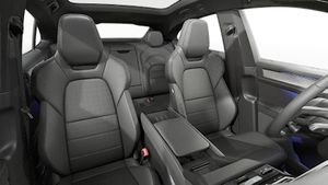 Interior view showing the front seats of Cayenne S Coupé Electric