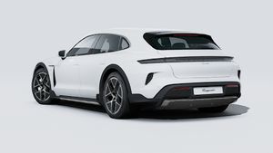 Exterior view of Taycan Turbo Cross Turismo showing the back and left side of the car