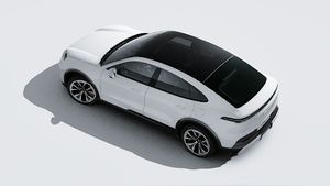 מבט חיצוני של ה-Cayenne S Coupé Electric מלמעלה