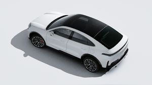 מבט חיצוני של ה-Cayenne Turbo Coupé Electric מלמעלה