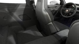 Interior view showing the back seats of 911 Carrera 4 GTS