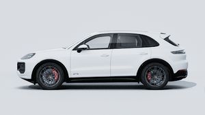 Exterior view of Cayenne GTS showing the left side of the car