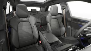 Interior view showing the front seats of Cayenne Turbo Electric