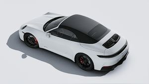Exterior view of 911 Carrera 4 GTS Cabriolet seen from above