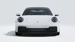 Exterior view of 911 Carrera 4 GTS Cabriolet showing the front of the car