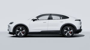 Exterior view of Cayenne S Coupé Electric showing the left side of the car