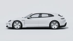 Exterior view of Taycan Sport Turismo showing the left side of the car