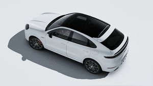 Vista esterna di Cayenne S E-Hybrid Coupé Black Edition dall'alto