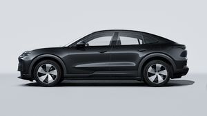 Vista esterna di Cayenne Coupé Electric che mostra il lato sinistro della vettura