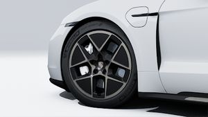 Vista dell'esterno di Taycan Turbo Sport Turismo