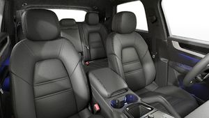 Interior view showing the front seats of Cayenne