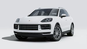 Exterior view of Cayenne showing the front and left side of the car