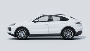 Exterior view of Cayenne Coupé showing the left side of the car