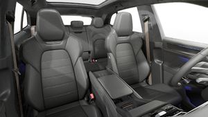 Interior view showing the front seats of Cayenne Turbo Electric
