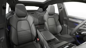 Interior view showing the front seats of Cayenne Coupé Electric