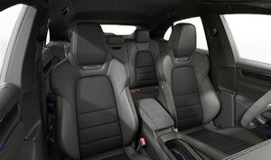 Interior view showing the front seats of Macan GTS Electric