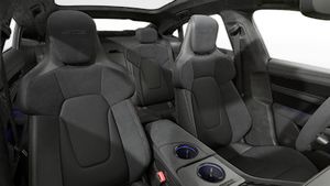 Interior view showing the front seats of Taycan GTS