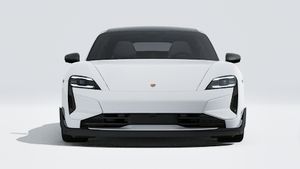 Exterior view of Taycan Turbo GT showing the front of the car