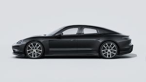 Exterior view of Taycan 4 Black Edition showing the left side of the car