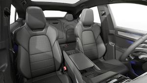 Interior view showing the front seats of Cayenne S Coupé Electric