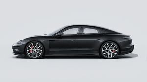 Exterior view of Taycan 4S Black Edition showing the left side of the car