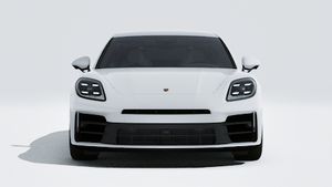 Exterior view of Panamera showing the front of the car