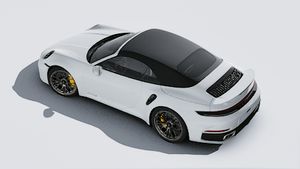 上から見た 911 Turbo S Cabriolet の外観