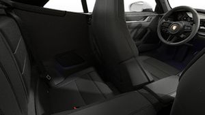 の後部座席を示す室内図。 911 Carrera 4S Cabriolet