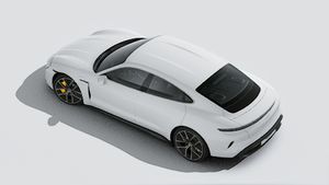 Taycan Turbo S의 익스테리어 탑 뷰