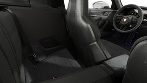 Interior view showing the back seats of 911 Targa 4 GTS