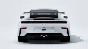 Exterior view of 911 GT3 showing the rear of the car
