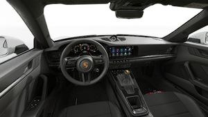 Interior view showing the steering wheel and dashboard of 911 GT3 with Touring Package