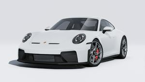 Exterior view of 911 GT3 with Touring Package showing the front and left side of the car