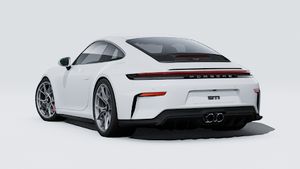 Exterior view of 911 GT3 with Touring Package showing the back and left side of the car