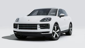 Exterior view of Cayenne E-Hybrid showing the front and left side of the car