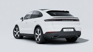 Exterior view of Cayenne E-Hybrid Coupé showing the back and left side of the car