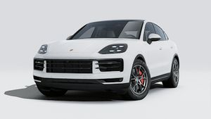 Exterior view of Cayenne S E-Hybrid Coupé showing the front and left side of the car