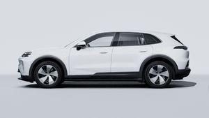 Exterior view of Cayenne Electric showing the left side of the car