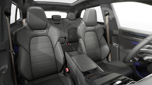 Interior view showing the front seats of Cayenne Turbo Electric