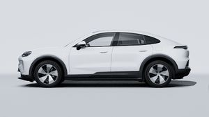 Exterior view of Cayenne Coupé Electric showing the left side of the car