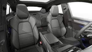 Interior view showing the front seats of Cayenne S Coupé Electric