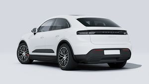 Exterior view of Macan 4S showing the back and left side of the car